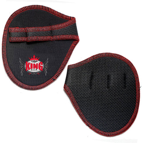 Non-Slip Weight Lifting Training Gym Hand Grips-Red Trim