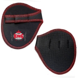 Non-Slip Weight Lifting Training Gym Hand Grips-Red Trim