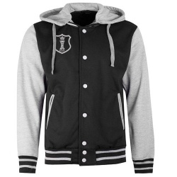 Men's Hoodie Style Baseball Varsity Jacket