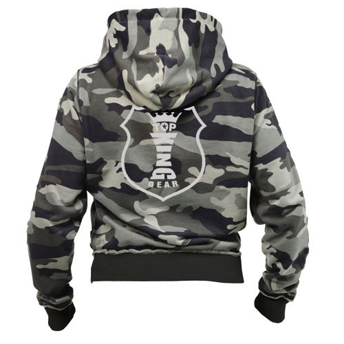 WOMEN CAMO GREEN ZIPUP HOODIE