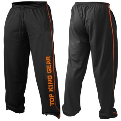  Men's Black Mesh Fitness Gym Pants;-