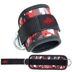 RED CAMO ANKLE FITNESS GYM STRAPS