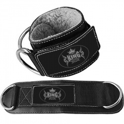 Double Ring Leather Ankle Gym Strap