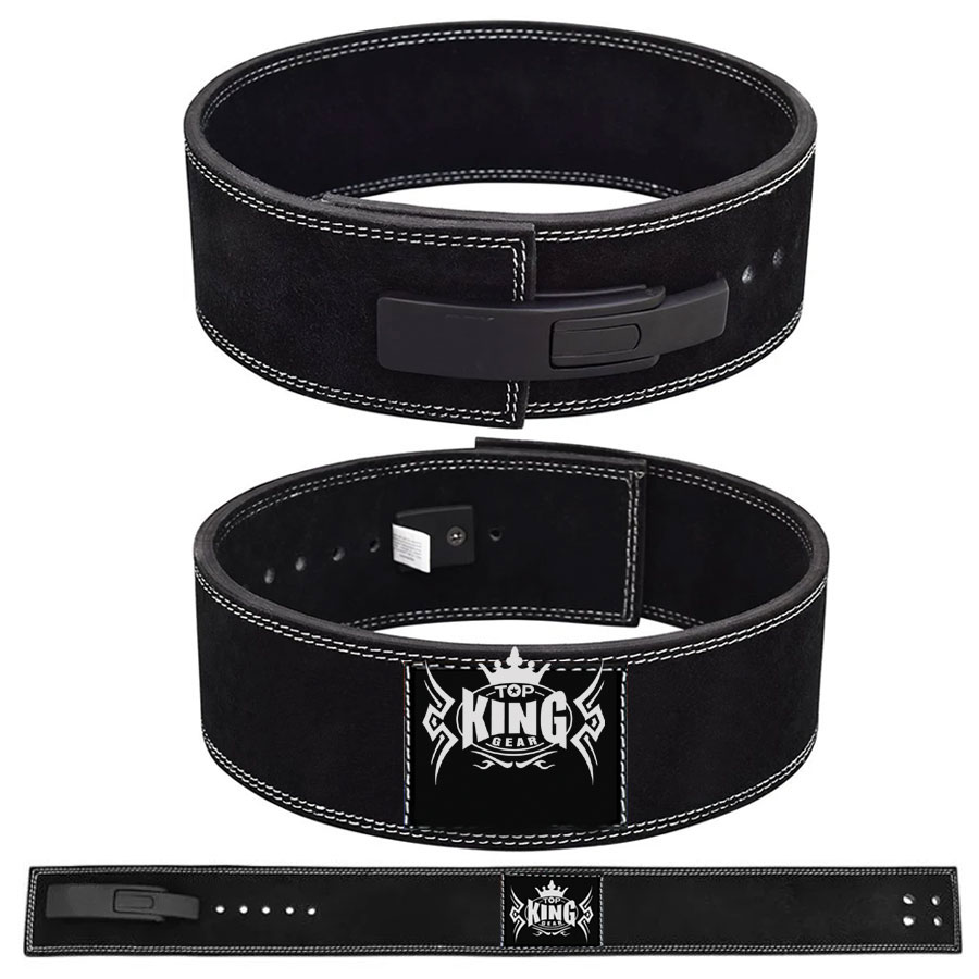 Power Lifting Leather Lever Gym Belt:-
