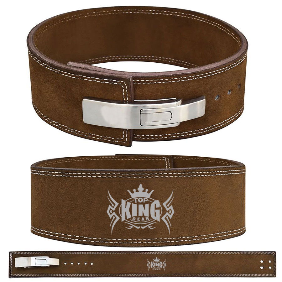  4 inch Lever Powerlifting Leather Gym Belt:-