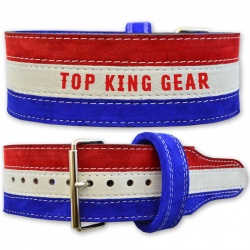 USA Flag Design Leather Powerlifting Gym Belt:-