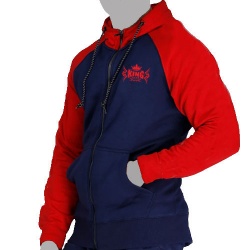 Athletic Red/Navy Raglan Hoodie:-  