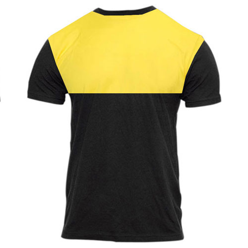 New TopKingGear Men Cotton Contrast Panels T Shirt:-