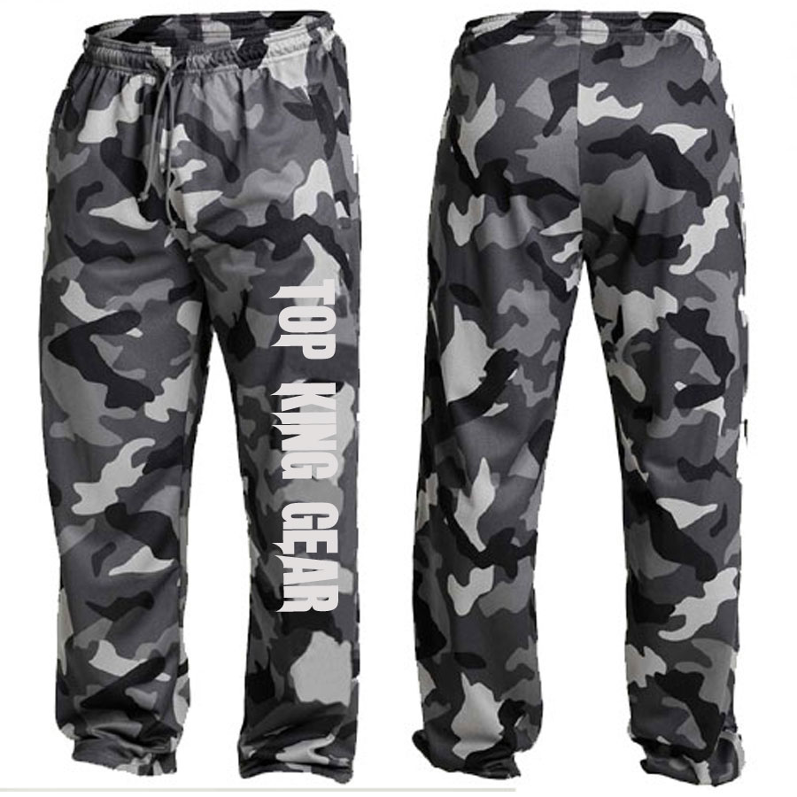  Men Grey Camouflage Mesh Pant