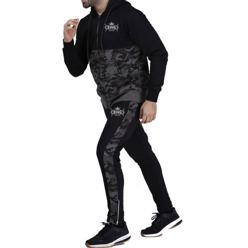 Black/Dark Camo Panel Tracksuit:- 
