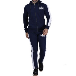 Navy Blue Panel Tracksuit:-