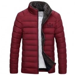 Men Stand Collar Bomber Jacket:-