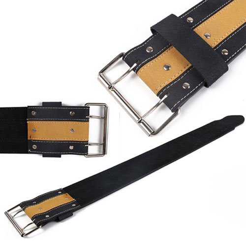 Heavy Duty Leather Power Lifting Gym Belt:-