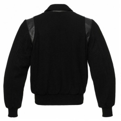 Byron Collar Varsity Bomber Jacket:-