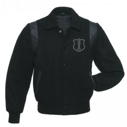 Byron Collar Varsity Bomber Jacket:-