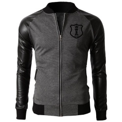 Mens Zip-up Baseball Varsity Bomber Jacket:-