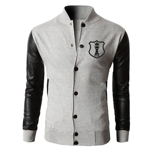 Men Varsity Bomber Jacket:-
