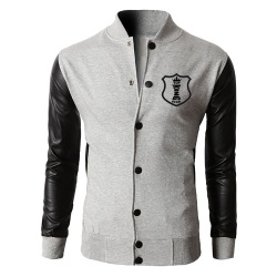 Men Varsity Bomber Jacket:-