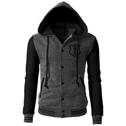 Men Hoodie Style Baseball Varsity Jacket:-