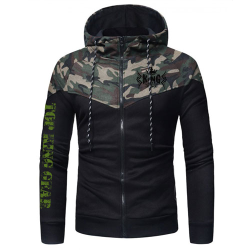  NEW TOPKINGGEAR CAMOUFLAGE PANELS MEN HOODIE:-