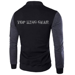 Men Zip up Varsity Baseball Bomber Jacket:-