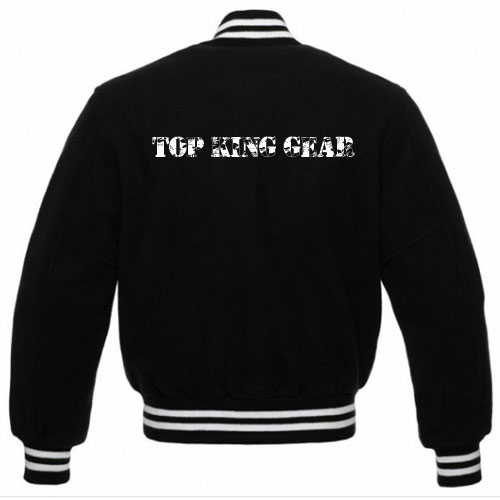WOOL CONTRAST SLEEVES VARSITY JACKETS:-  