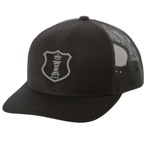 CURVED BRIM TRUCKER HAT:-