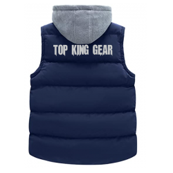 Men Quilted Winter Vest Puffer Jacket:-