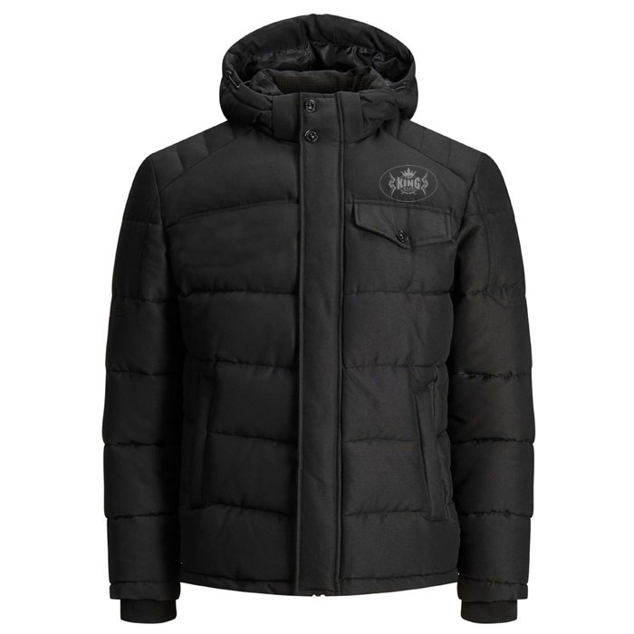 MEN HOODED PUFFER JACKET:-