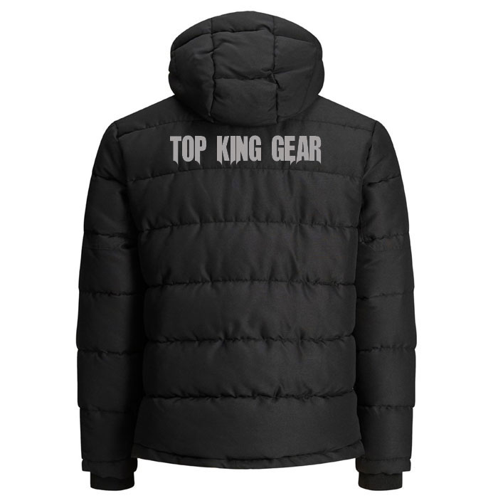 MEN HOODED PUFFER JACKET:-