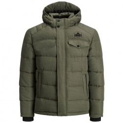 MEN HOODED PUFFER JACKET:-