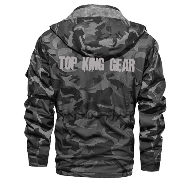 Men Camo Multi-Pocket Denim Jean Jackets