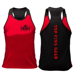 Women Contrast Color Gym Tank Top:-