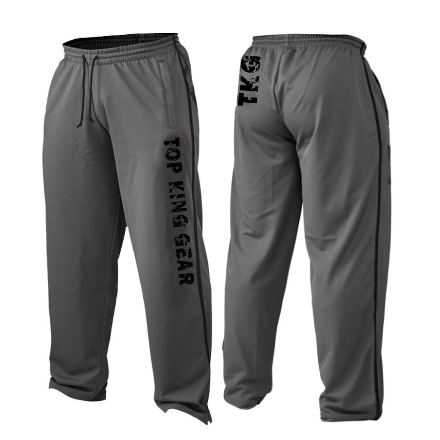 Men Contrast Sides Tapings Mesh Pant:-
