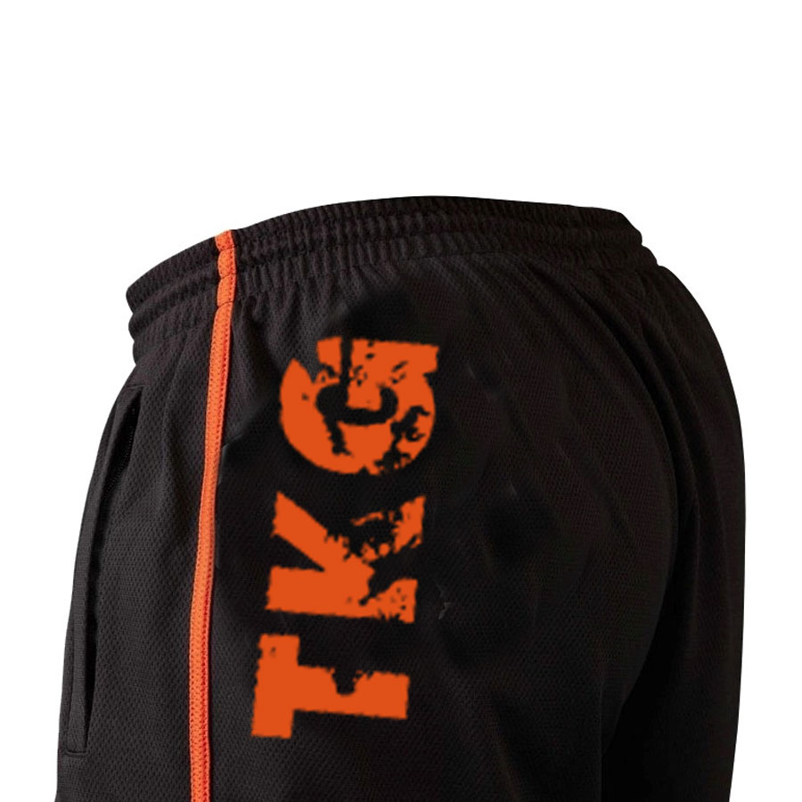 Men Contrast Sides Tapings Mesh Pant:-
