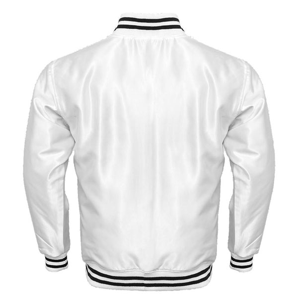 Custom Satin Varsity Bomber Jacket:-