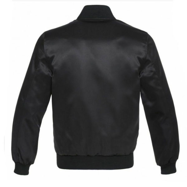 Premium Satin Varsity Bomber Jacket:-