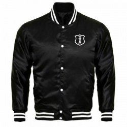 Satin Varsity Bomber Jacket:-