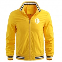 Men Lightweight Bomber Jacket Zip Up with Pockets:-