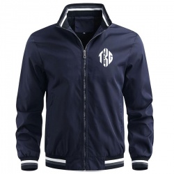 Men Lightweight Bomber Jacket Zip Up with Pockets:-