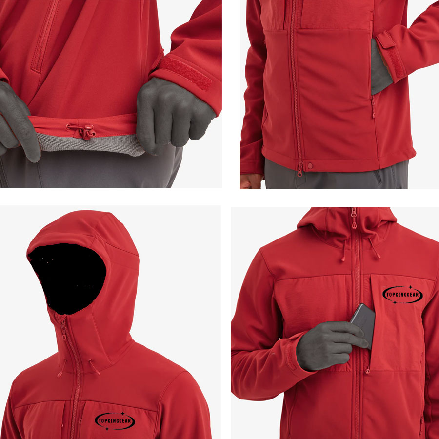  Men's Windjammer Hooded Softshell Jacket:-