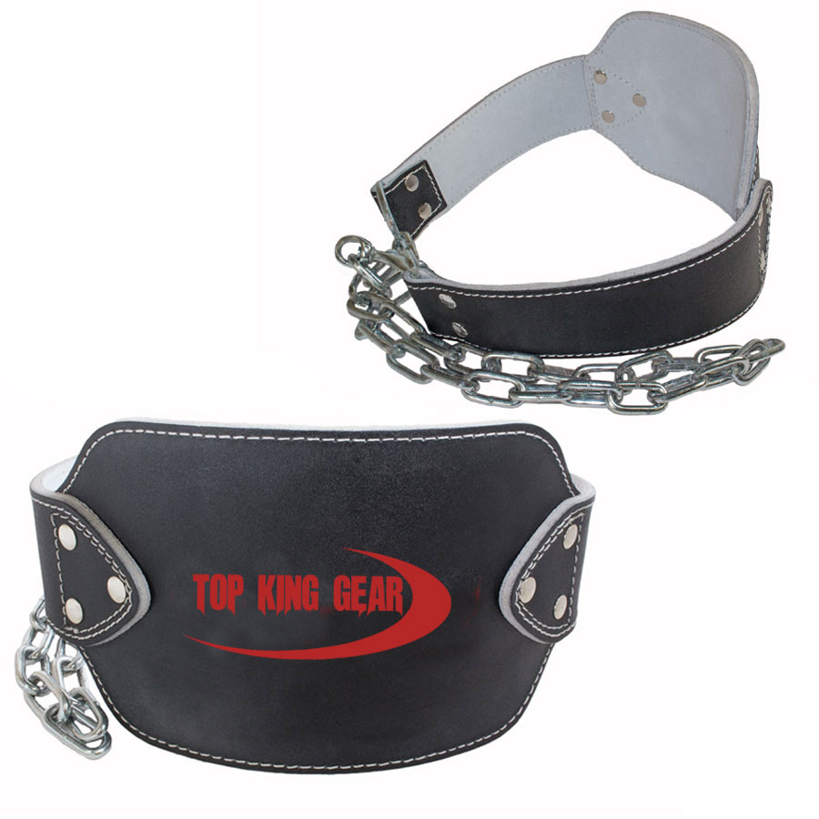 Weightlifting Leather Dipping Gym Belt:-