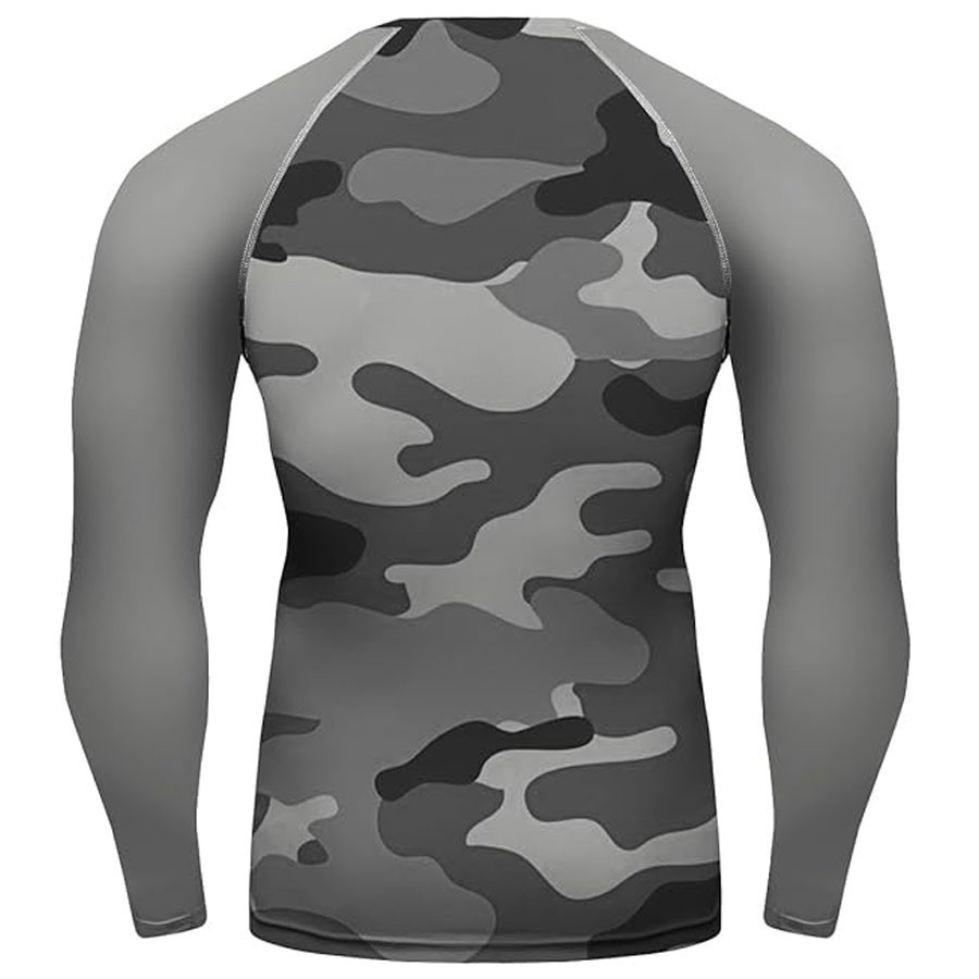 Long Sleeves Camo Design Sublimation Compression Rash Guard:-