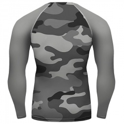 Long Sleeves Camo Design Sublimation Compression Rash Guard:-