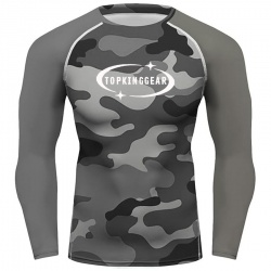 Long Sleeves Camo Design Sublimation Compression Rash Guard:-