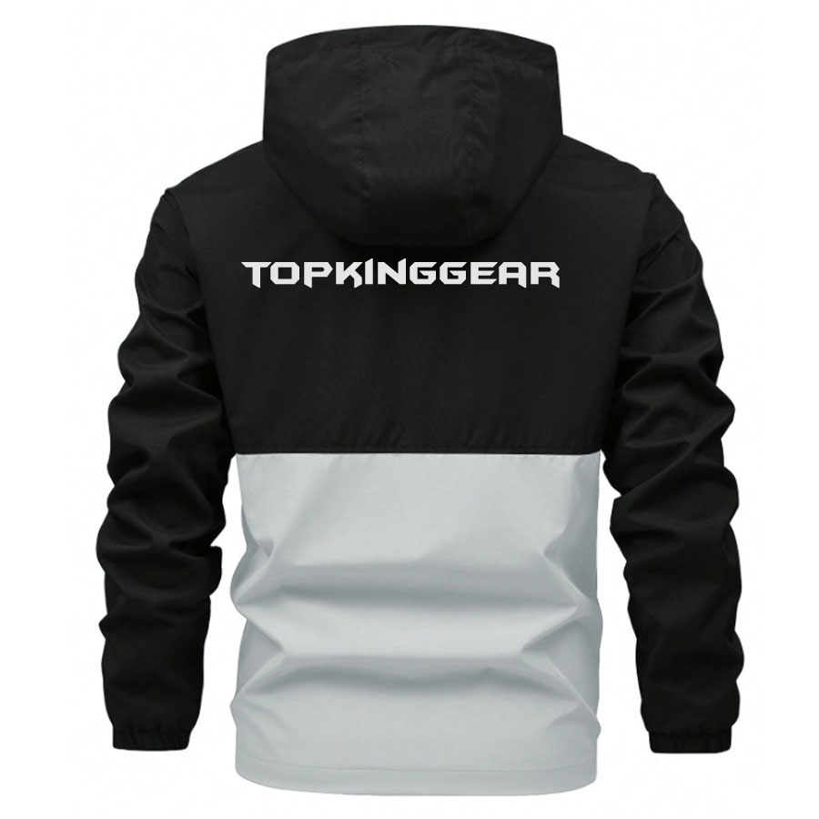 Men Colorblock Hoodie Bomber Jackets:-
