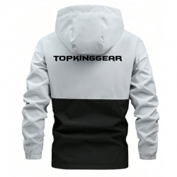 Men Colorblock Hoodie Bomber Jackets:-