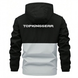 Men Colorblock Hoodie Bomber Jackets:-
