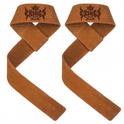 Leather Weight Lifting Gym Straps- Tan Brown