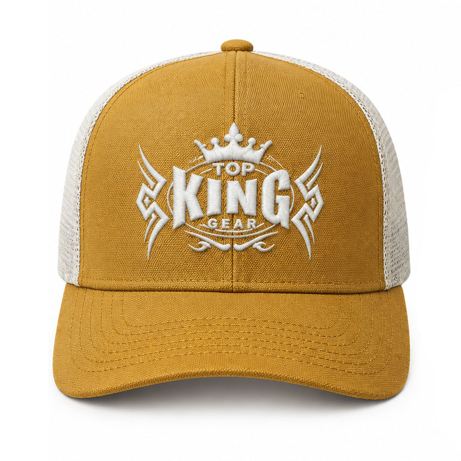 Men's Curved Bill Mesh Trucker Hat - 5 Panel